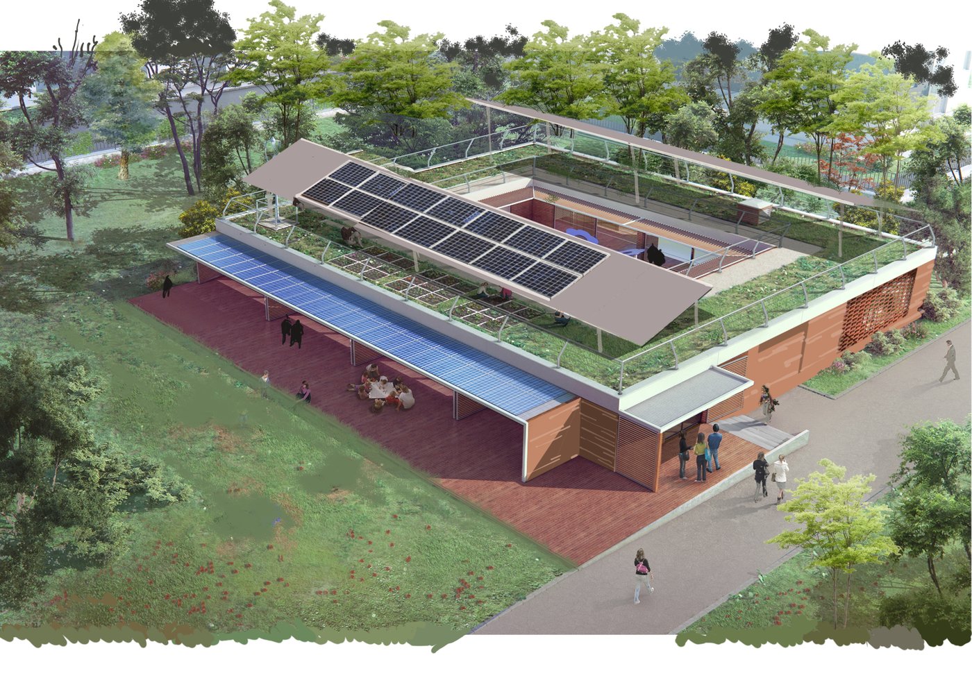 Illustration d'architecture à main levée — OXXO Studio