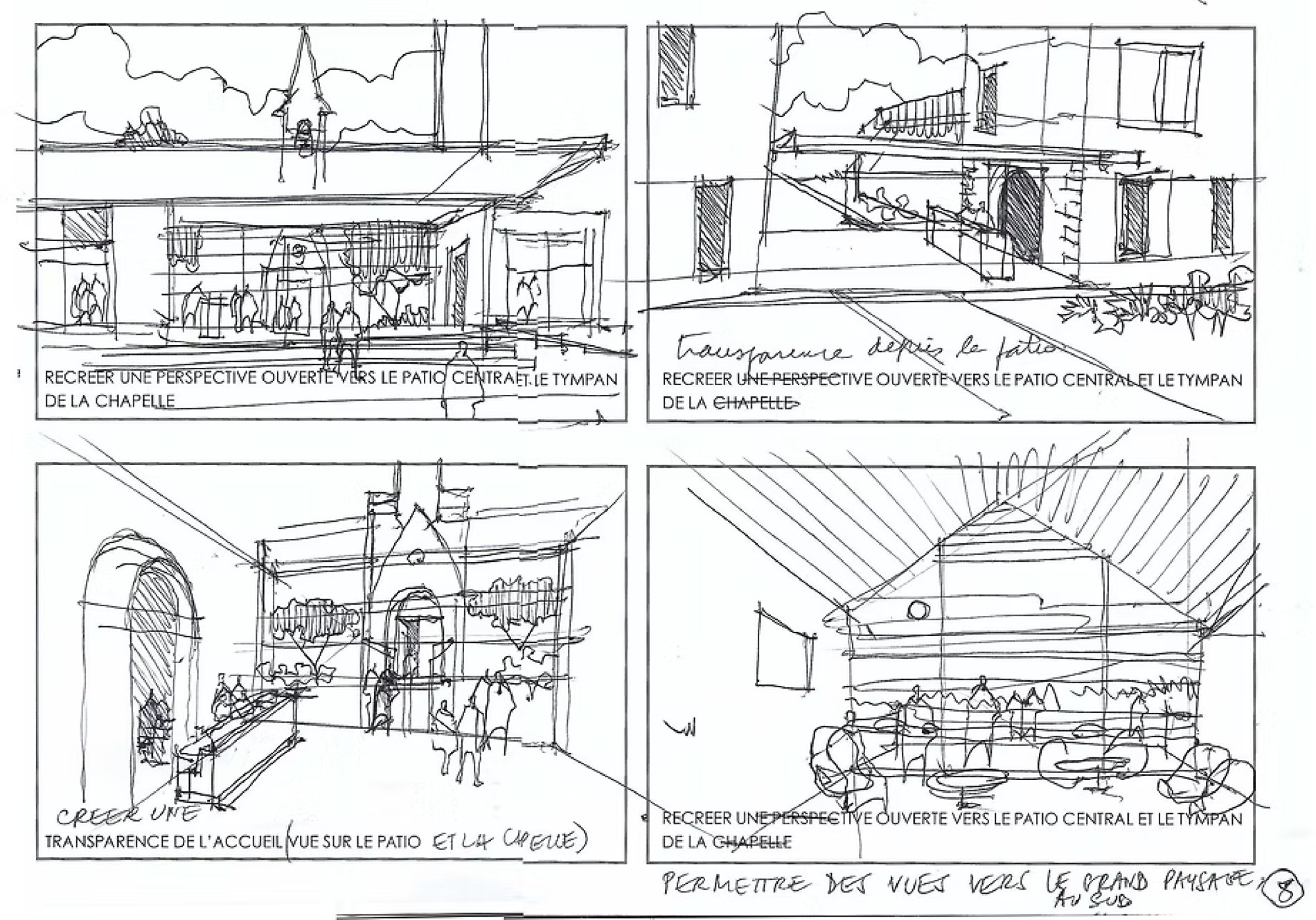 Illustration d'architecture à main levée — OXXO Studio